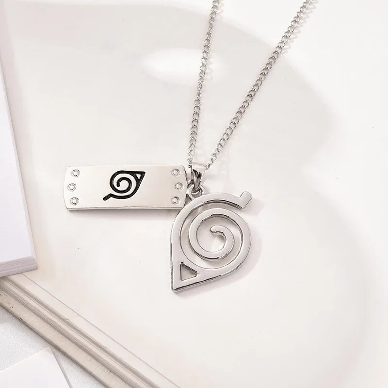 Anime Naruto Necklace Kakashi Kunai Zumaki Shuriken Action Doll Accessories Metal Alloy Pendant Cosplay Cartoon Collection Toy