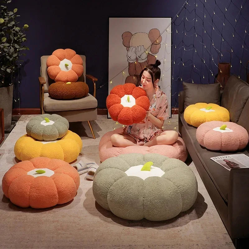 45-70cm Kawaii Ins Plush Plants Pillow Pumpkin Futon Super Soft Fruits Pumpkin Toys Kids  Stuffed Cushion Nice Gift