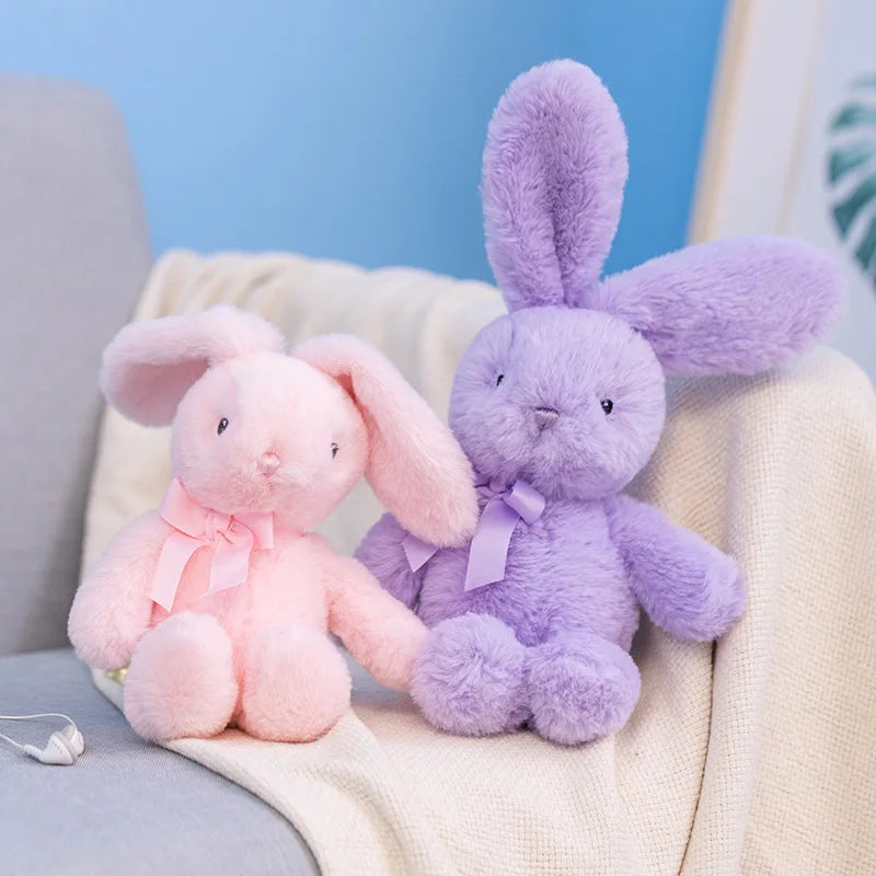 25cm Rabbit Doll Pillow Soft Plush Toys Long Ears Bunny Appease Toy For Kids Stuffed Animal Sleeping Mate Toys Wedding Oranment