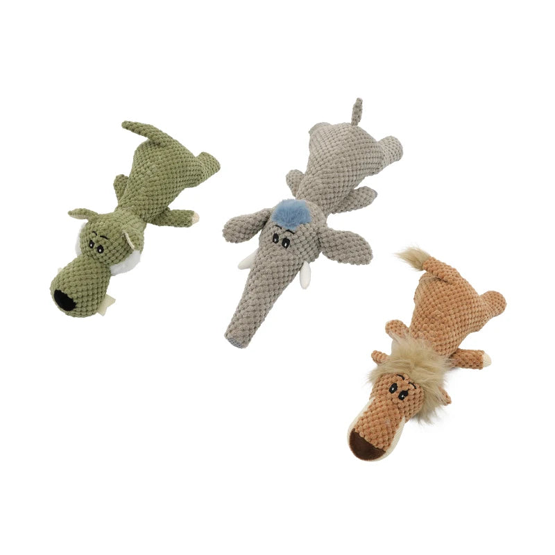 New animal shape cornvelvet sound plush dog toy bite resistant teeth pet supplies