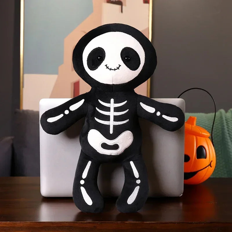 28/40cm Creative Cartoon Skull Man Halloween Ghost Plush Toy Soft Stuffed Cotton Fun Decoration House Birthday Holiday Gift