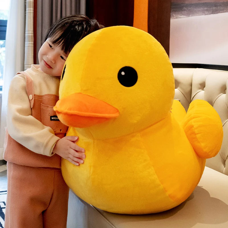 20-70cm Big Size Yellow Fluffy Duck Plush Toys Sleep Pillow Stuffed Animals Ducks Plushie Toy Home Decor Pillow Xmas Kids Gift