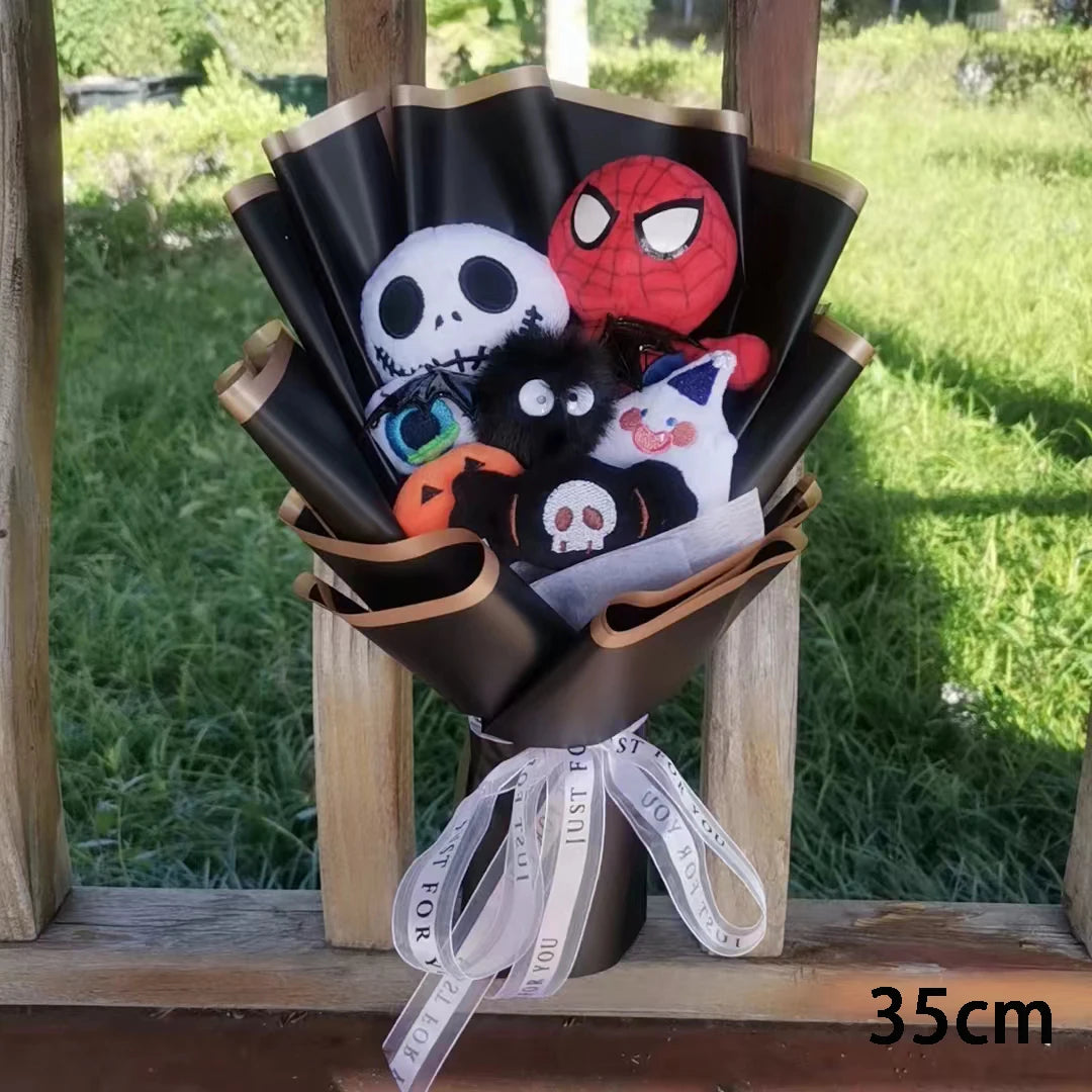 Halloween Jack Skellington Plush Bouquet Doll Toys Stuffed Terror Skull Ghost Christmas Day/Birthday/Valentine's Day Gifts