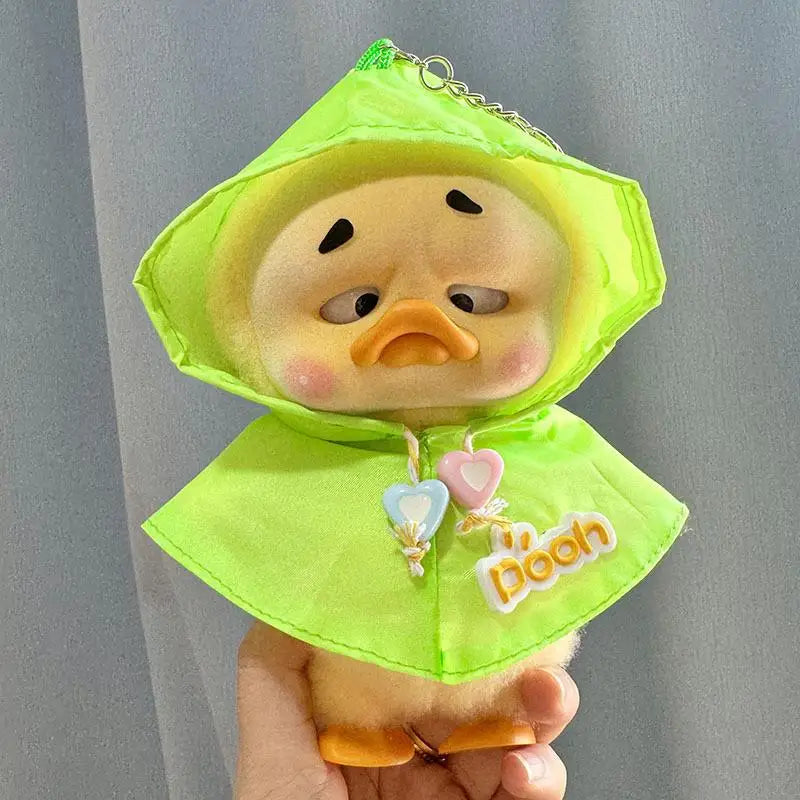 For 17cm labubu /15cm upset duck plush series outfit baby clothes small yellow duck doll clothes small raincoat