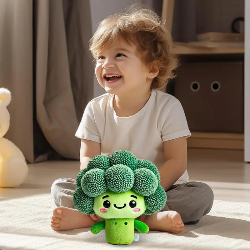 Stuffed Broccoli Plush Soft Pillow Toy Broccoli Plushies Doll Vegetables Plush Pillow Cushion For Friends Family Boys