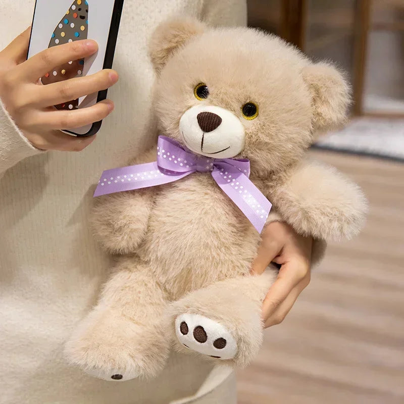 25/35CM Colorful Bow Bear Plush Doll Cute Classic Bear Toys Children Companion Toys Kids Birthday Gift Soul Accompanies Bear