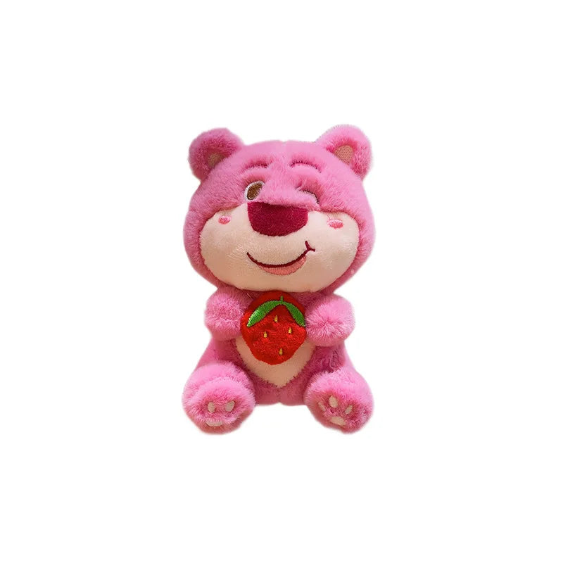 Strawberry Winking Bear Cute Doll Lotso Bear Pendant Plush Toy Wholesale Cartoon Keychain Lovely Lotso Bag Decoration