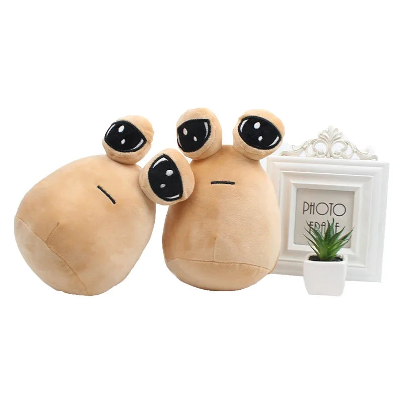 22CM Alien Pou Plush Toy, Furtiburb Emotional Alien Plush Toy, Alien Pou Plush, Big Eyed Sadness Do You Understand?