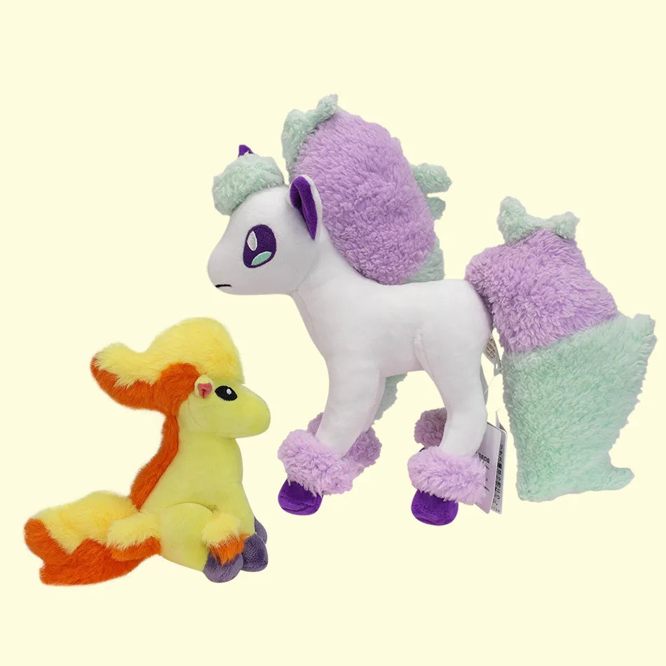 Pokemon Rainbow Little Fire Horse Evolution Edition Galer Little Fire Horse Purple Unicorn Yellow Flame Horse Plush Doll Childre