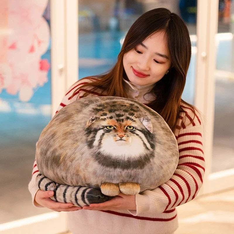 30/40/50cm Kawaii Simulation Wild Animals Otocolobus Manul Doll Pillow Super Soft Stuffed Cat Toys Cushion Nice Birthday Present