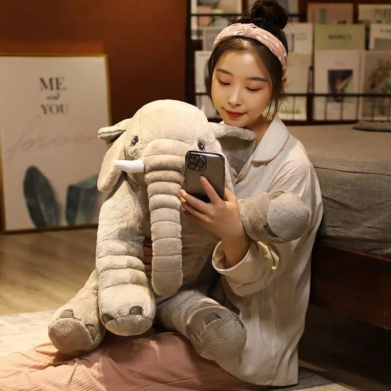 1Pcs 60cm INS Elephant Soft Pillows Kids Sleeping Pillow Stuffed Elephant Comforter Plush Animal Cushion Best Gift For Kids