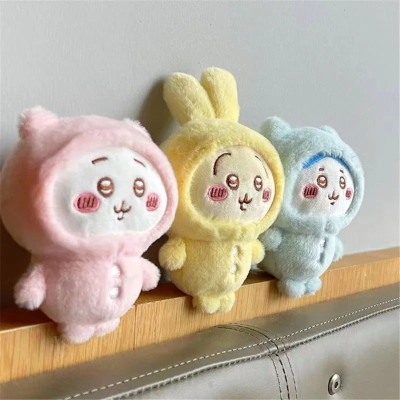 Chiikawa Plush Series Anime Peripherals Usagi Cute Car Keychain Hachiware Children's School Bag Pendant Couple Holiday Gift