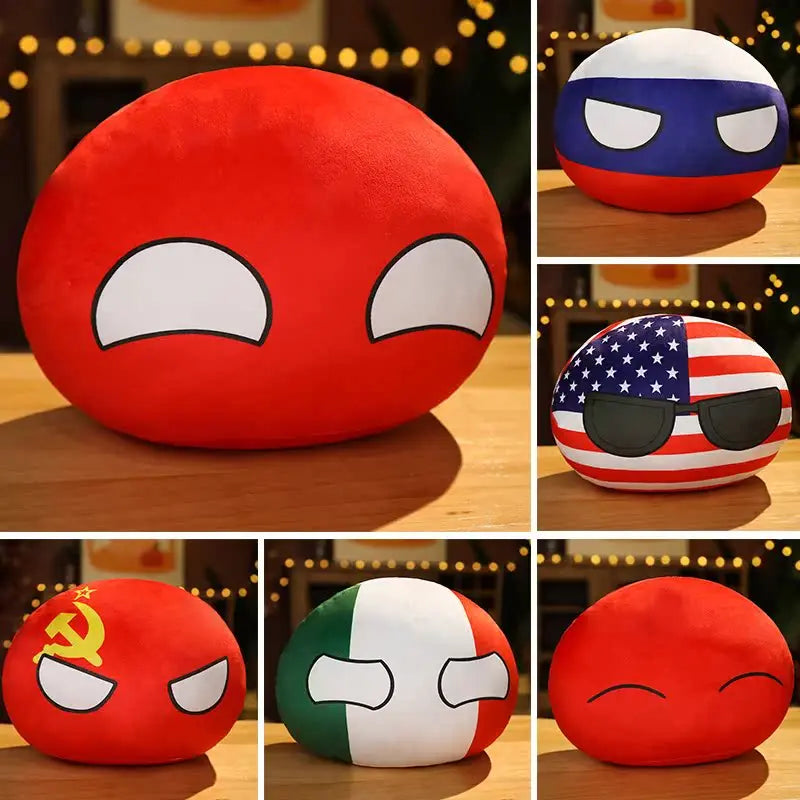 30cm Countryball Plush Toys Kawaii Stuffed Pillow Polandball East Germany Canada Italy Switzerland Kid Gift