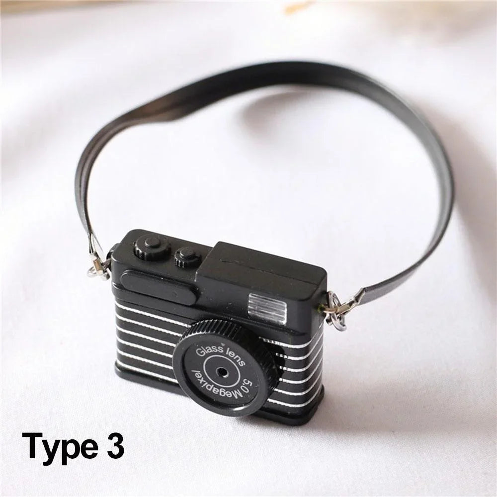 1Pc 1/6 1/8 1/12 Dollhouse Miniature Digital SLR Camera for labubu for upset duck Dolls House Decoration Accessory