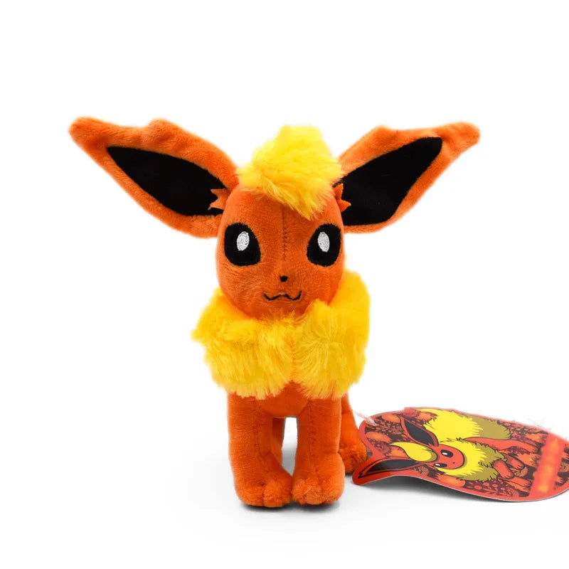 TAKARA TOMY Anime Cartoon Pokemon Eevee Pikachu Plush Toy Collection Evolution Set Stuffed Doll Christmas Birthday Gift