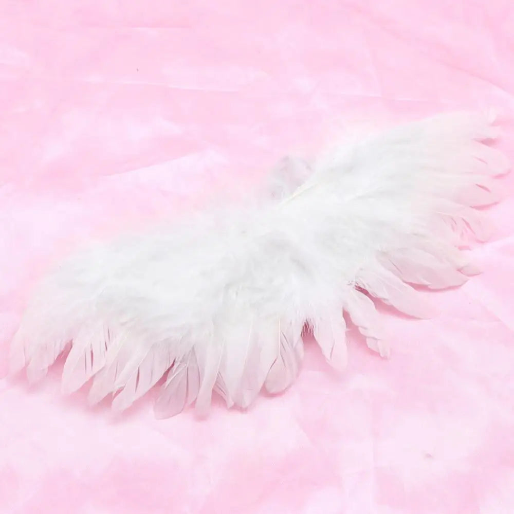 DIY Feather Angel Wing Newborn Props For EXO 1/6 1/4 1/3 BJD for labubu upset duck Doll  Wings Accessories Feather Birthday Gift