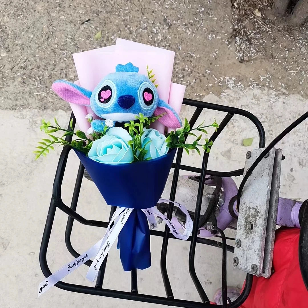 Anime Lilo and Stitch Bouquet Cartoon Stuffed Plush Doll Toy Animals Valentine's Day Christmas Birthday Wedding Party Gifts