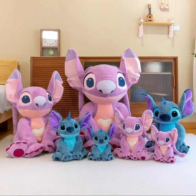 Stitch Plush Toy Doll Cartoon Anime Disney Stitch Large Pillow Doll Gift Pillow Toy Funny Big Ear Pink Blue Color Stitch Doll