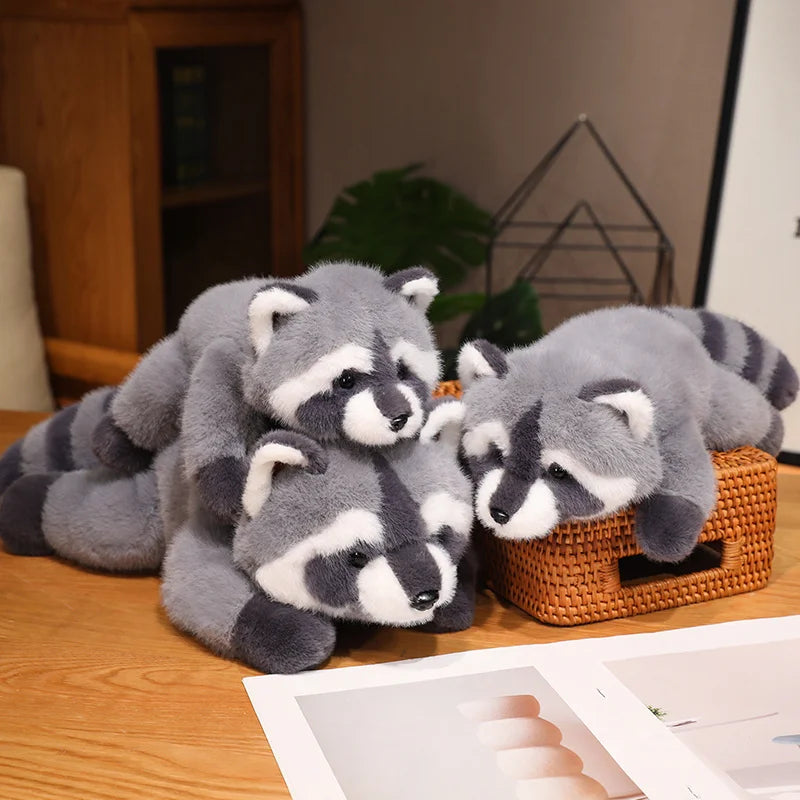 40/55cm Kawaii Raccoon Plush Toy Lovely Raccoon Cute Soft Stuffed Animals Doll Pillow For  Birthday Gift