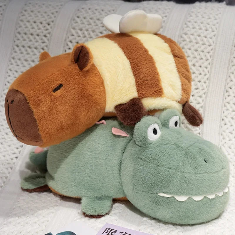 25/35CM Kapibala Capybara Turn To Bee Crocodile Plush Toy Internet Celebrity Capybara Toys Doll Children's and Girls' Gift