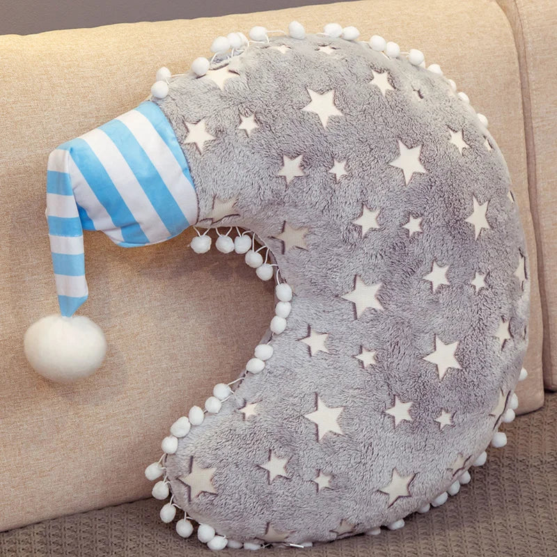 INS Plush Sky Series Luminous Cloud Moon Star Pillow Soft Cushion Kawaii Stuffed Plush Toys For Children Baby Kids Toy Girl Gift