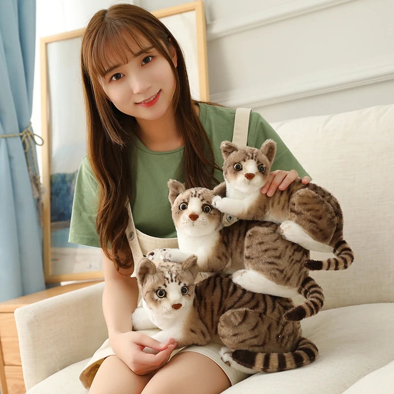 26cm Real-life Cute Plush Cat Doll Soft Stuffed Animal Plush Kitten Toys for Children Cartoon Kids Girl Baby Birthday Gift