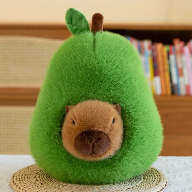 Avocado Plush Toy Capybara Doll Capibala Sleeping Pillow Large Plushie Holiday Gift Kawaii Creative Fruit Rag Doll Cushion