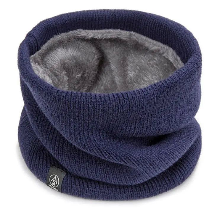 Unisex Solid Cashmere Plush Warm Winter Ring Scarf Women Men Knitted Full Face Mask Snood Neck Scarves Bufanda Thick Muffler New