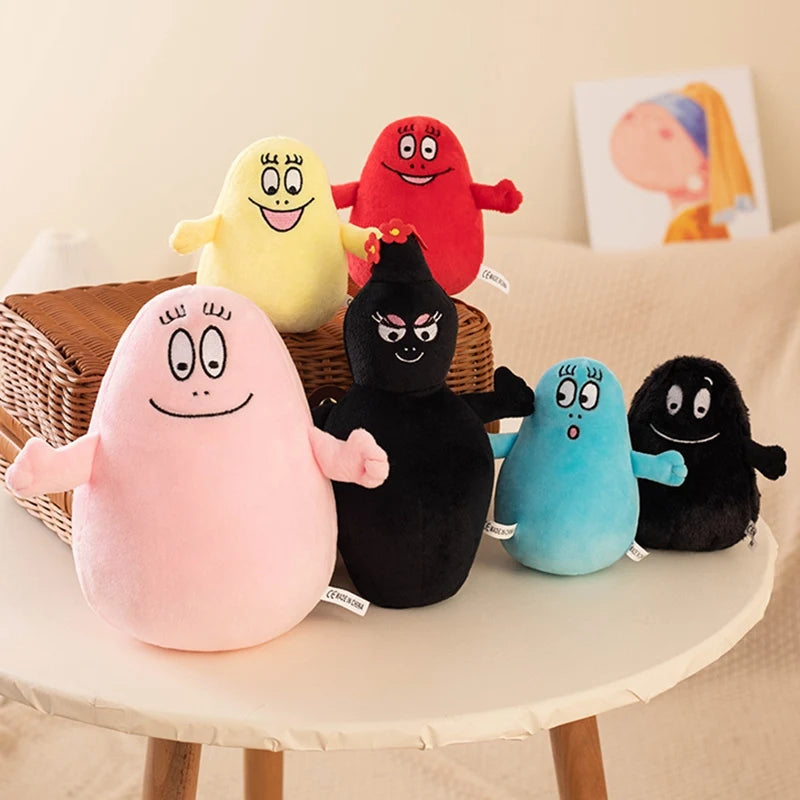 Kawaii Family Barbapapa Plush Toy Stuffed Cartoon Anime Doll Baby Kids Comfort Soft Gift Decor For Children Infant Birthday Gift