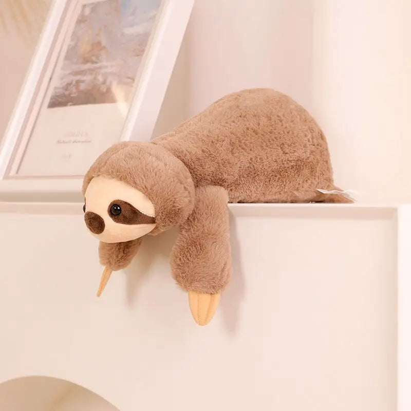 45cm-65cm Lazy Style Raccoon Fox Crocodile Sloth Plush Toy Soft Stuffed Cartoon Animal Sofa Pillow Cushion Doll Home Decor