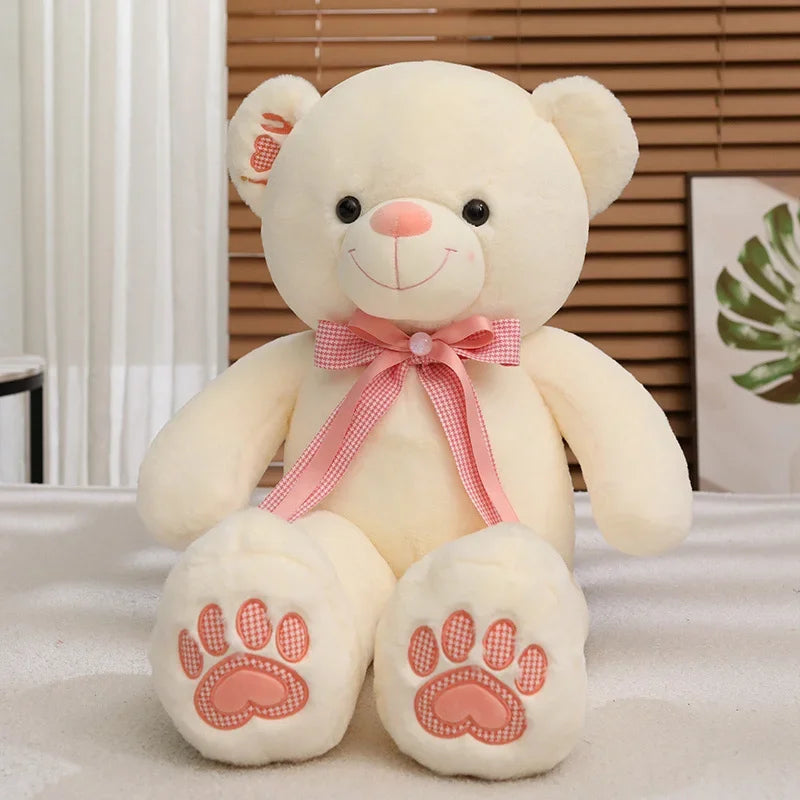 New Flower Silk Ribbon Love Bear Plush Toys Stuffed Cute Bear Doll Boys&Girls Valentine's Gift Kids Baby Christmas