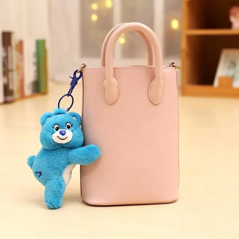 Care Bears Plush Lovely Rainbow Bear Stuffed Pendant Teddy Bear Peluche Keychain Kawaii Backpack Decor Kids Birthday Xmas Gifts