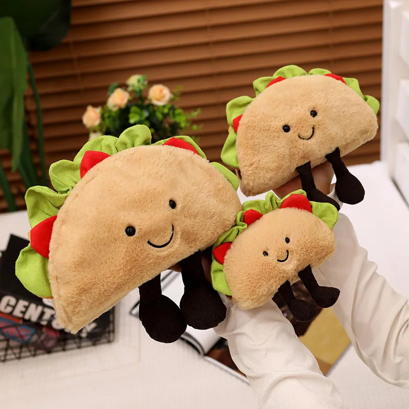 Simulation Cartoon Mexico Taco Plush Toys Stuffed Bubble Tea Pillow Soft Fruit Drink Doll Sofa Cushion Birthday Gift Present