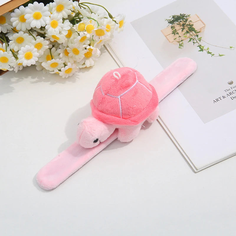 Lovely Capybara Animal Clap Circle Wristband Bracelet Plush Animal Hand Ring Kids Adult Funny Toys Christmas Gift