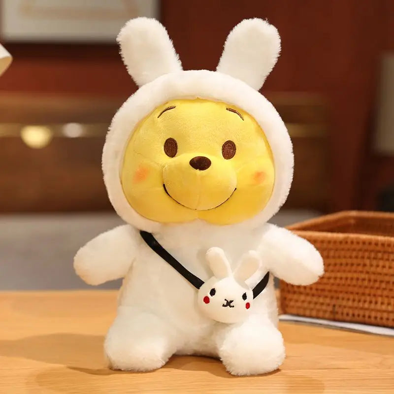 30cm/40cm Cartoon Kawaii LaLafanfan Cafe Yellow Bear Plush Toy Stuffed Soft Kawaii Doll Animal Pillow Birthday Gift for Kids