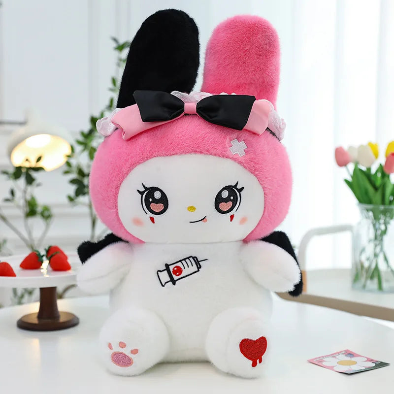 45cm Large Sized Demon Kuromi Plush Toy Cute Melody Dark Jade Guigou Doll Christmas Ragdoll Decoration Doll Gift