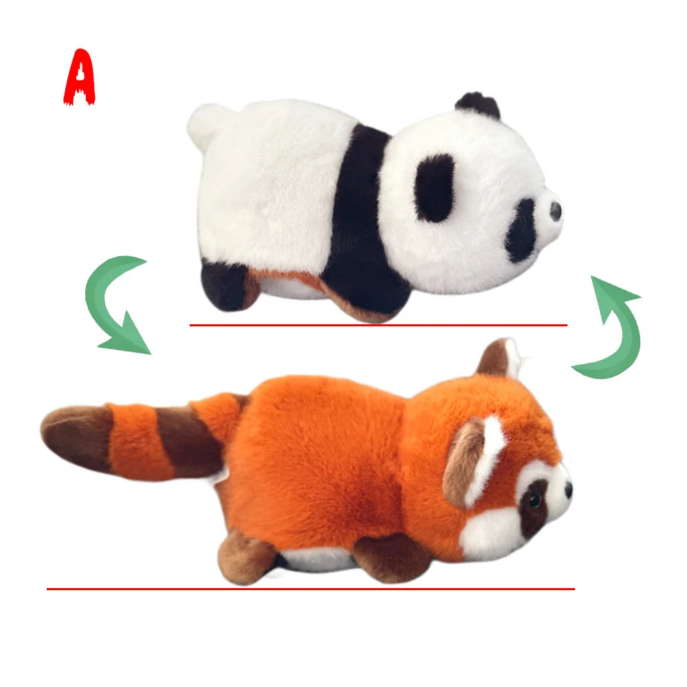 TreasuringU Flip Panda Plush Toy Double-Sided Flip Capybara Toys Red Panda Fluffy Dolls Soft Animals Plushie Kids Birthday Gifts