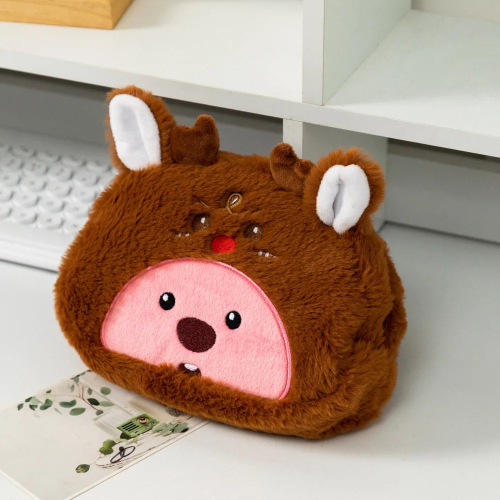 Miniso Loopy Plush Bag Kawaii Cross Dressing Pencil Case Cute Cartoon Storage Portable High-Capacity Makeup Bag Exquisite Gifts