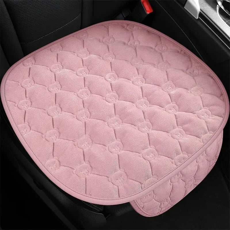 Short Velvet Autumn and Winter Car Seat Cushion Plush Single Anti-slip Square Cushion Warm and Wear-resistant