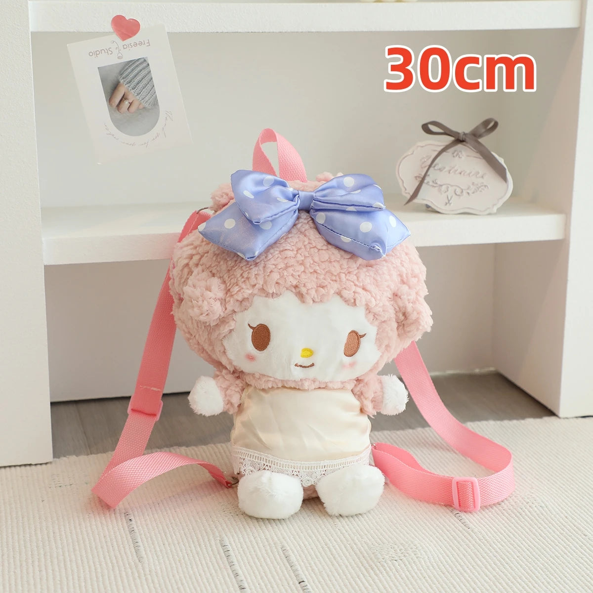 Lovely My Melody Plush Toy Soft Cuddly Stuffed Anime Plushies My Sweet Piano Doll Backpack Japanese Style Throw Pillow Xmas Gift