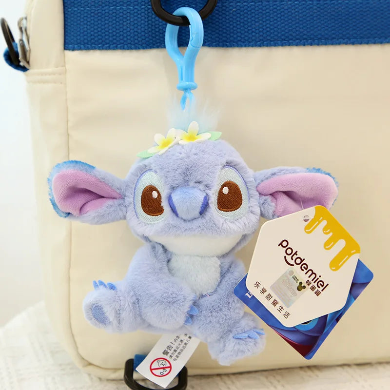 Original Disney Toy Story Stitch Kawaii Winnie Lotso Plush Doll Cartoon Stuffed Anime Keychain Pendant Strap Toys Gift For Kids