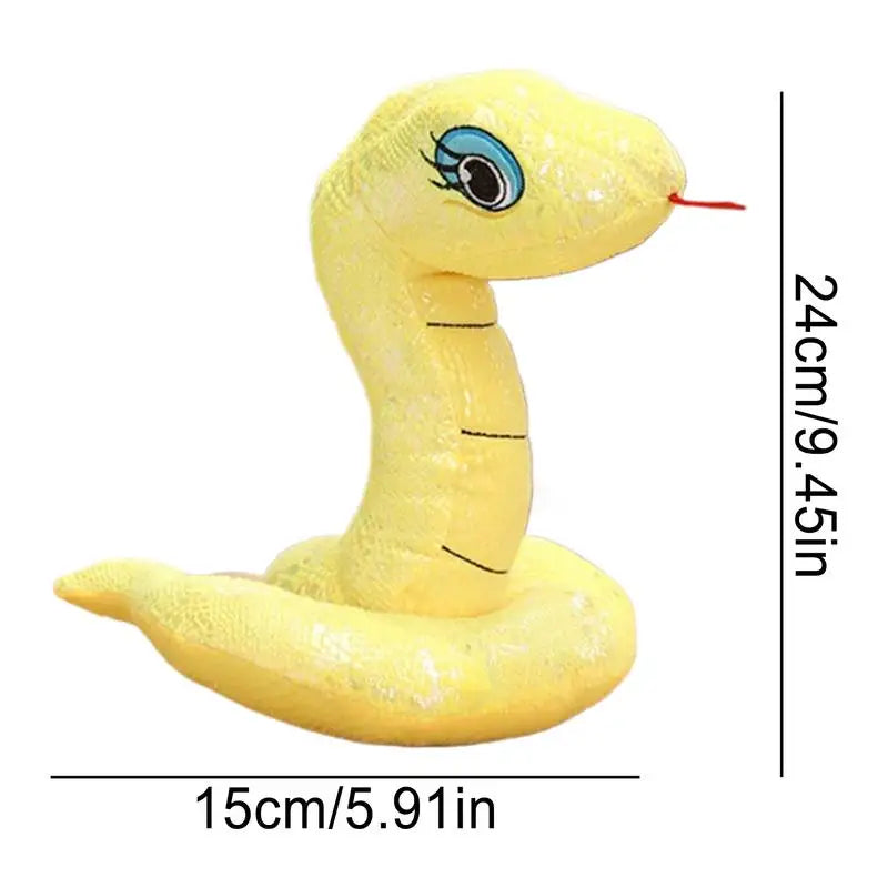 Year of the Snake 2025 Plush Chinese New Year Plush Sequins Snake Toy Chinese Simulation Snake Plush Toy Spring Festival