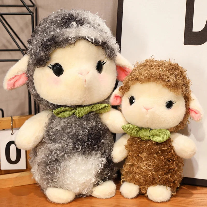 25/35/50/80cm Lovely Soft Stuffed Curly Sheep Toys Plush Animals Lamb Doll Room Decor Baby Kids Appease Peluche Nice Gift