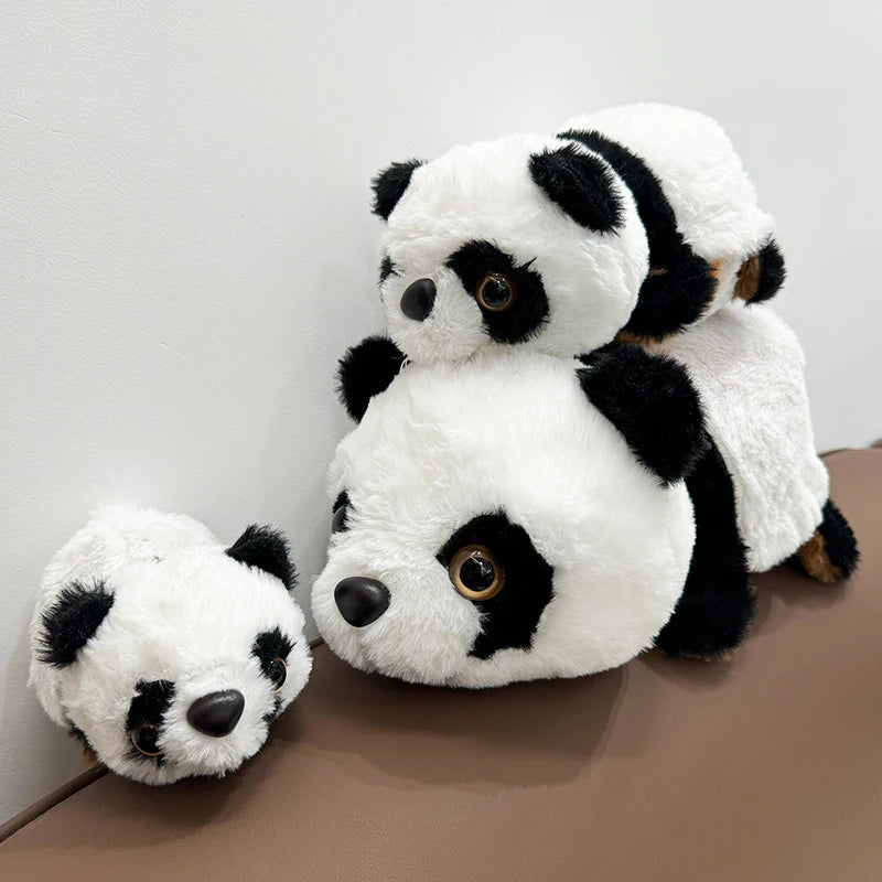 Double-Sided Flip Panda Toy Red Panda Transform Plush Doll 2-in-1 Raccoon Flip Change Transform Panda Soft Pillow Children Gifts