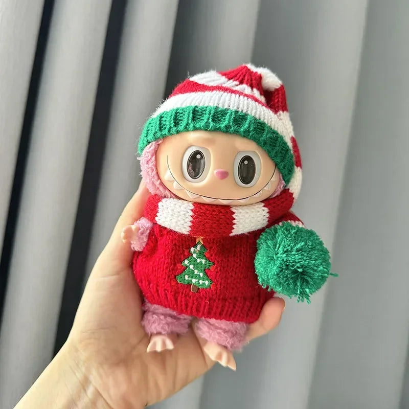 Mini Plush Doll'S Clothes Outfit Accessories For Labubu V2 christmas cookie man love hat Clothing for Labubu cloth