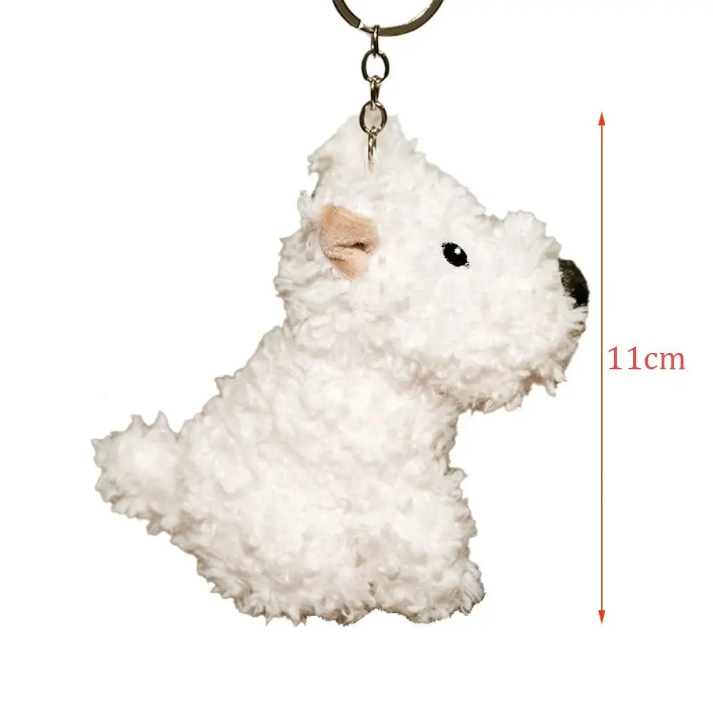 Gifts West Highlands Puppy Plush Pendant Terrier White Dog Plush Puppy Car Decoration Doll Pendant