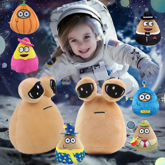 New 1/7PCS Hot Game My Pet Alien Pou Plush Toy Furdiburb Emotion Alien Plushie Stuffed Animal Pou Doll 22cm