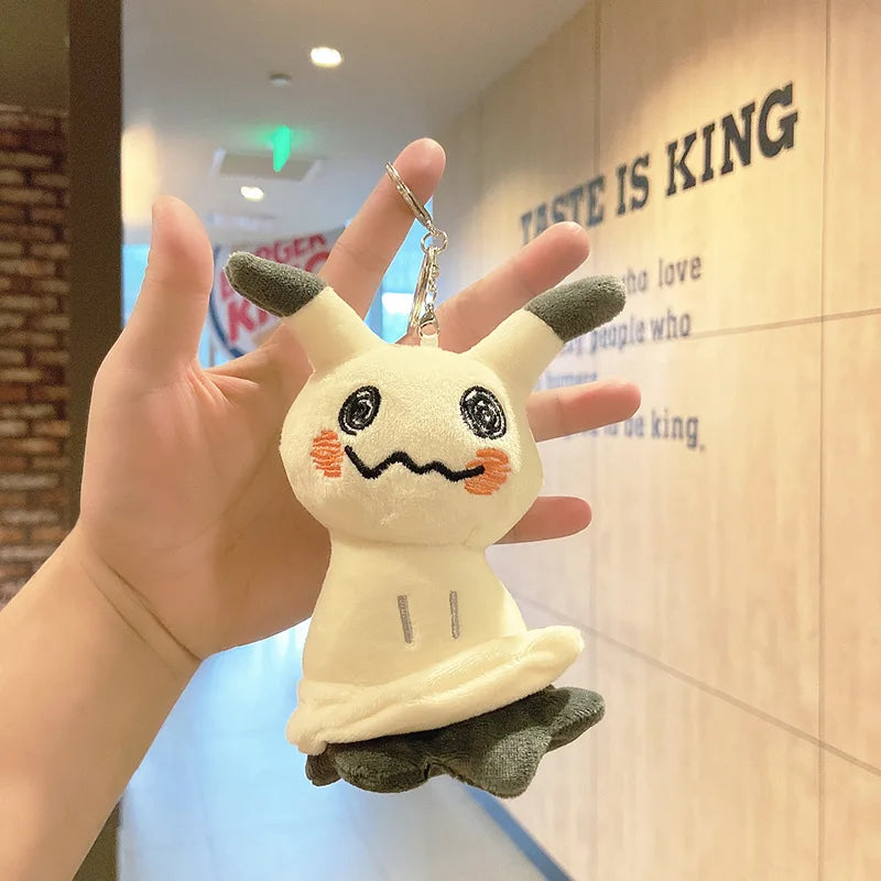 Pokemon Anime Mimikyu Plush Toy Stuffed Doll Keychain Pendant Tilted Head Soft Pikachu Kids Birthday Christmas Halloween Gifts