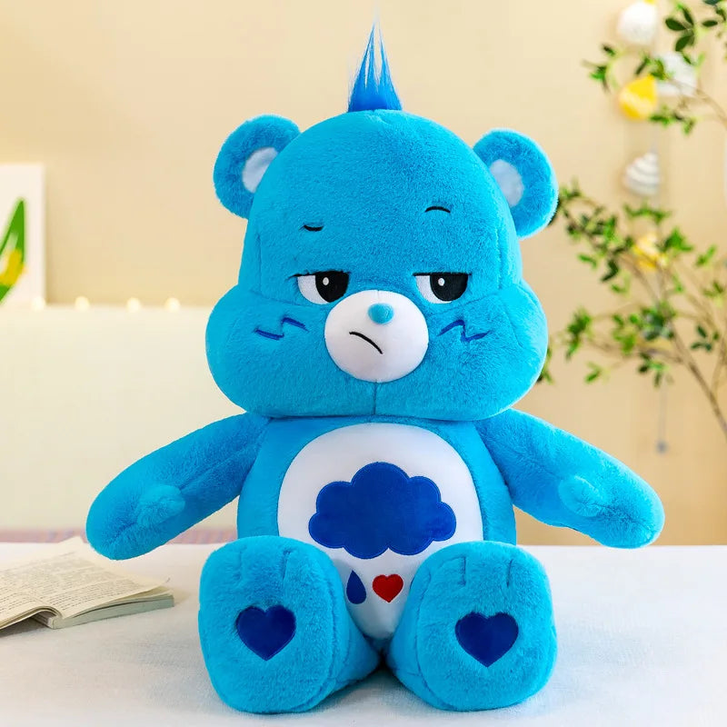 MINISO New Carebears Anime Plush Toys With Rabbit Hat Cute Kawaii Creative Doll Room Decoration Ornament Cartoon Birthday Gift