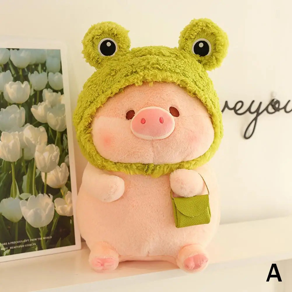 Pig Plush Toy Transforms Into Lulu Pig Doll 30CM Cute Hat Pig Plush Fill Doll Children's Birthday Christmas Gift For Girls